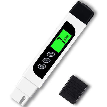 Picture of Hofun TDS Meter, 3 in 1 TDS, EC & Temperature Meter, Accurate & Reliable PPM Meter, Digital Water Testing kits for Drinking Water Quality, Tap, Well, Swimming Pool, Aquarium, RO/DI System, Hydroponics