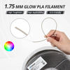 Picture of AMOLEN 3D Printer Filament, PLA Filament 1.75mm, Shiny Glow in The Dark Green Starry Sky 3D Printing Filament, 1kg(2.2lbs) Spool