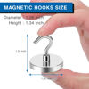 Picture of LOVIMAG Magnetic Hooks Heavy Duty, 110 lb Strong Magnetic Hooks for Hanging, Toolbox, Cruise, Office and Kitchen etc- 4 Pack