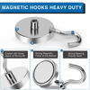 Picture of LOVIMAG Magnetic Hooks Heavy Duty, 110 lb Strong Magnetic Hooks for Hanging, Toolbox, Cruise, Office and Kitchen etc- 4 Pack