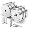 Picture of MIKEDE Strong Magnets with Hole, 110lb + Heavy Duty Neodymium Cup Magnets with Stainless Screw for Wall Mounting, Rare Earth Magnets Round Base Cup Magnets, 1.26"D x 0.2"H, Pack of 6