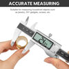 Picture of Digital Caliper Measuring Tool, 6 Inch Caliper Tool with Large LCD Screen, Easy Switch from Inch Millimeter Fraction, Stainless Steel Vernier Caliper Digital Micrometer for DIY/Household