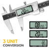 Picture of Digital Caliper Measuring Tool, 6 Inch Caliper Tool with Large LCD Screen, Easy Switch from Inch Millimeter Fraction, Stainless Steel Vernier Caliper Digital Micrometer for DIY/Household