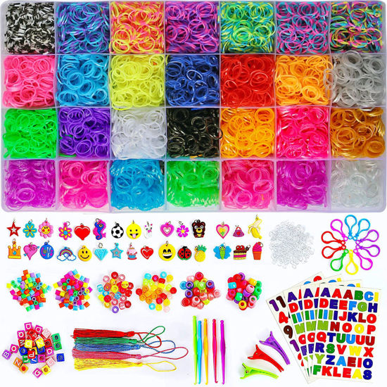 Rubber Loom Bands Set Includes Colors: Bright, Neon With Case, New