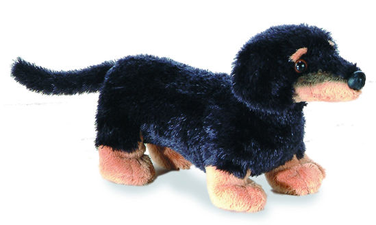 Picture of Aurora® Adorable Mini Flopsie™ Vienna™ Stuffed Animal - Playful Ease - Timeless Companions - Black 8 Inches