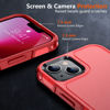 Picture of SPIDERCASE Designed for iPhone 13 Case/iPhone 14 Case, [10 FT Military Grade Drop Protection] [with 2 pcs Tempered Glass Screen Protector] Cover for iPhone 13 & 14 6.1 inch (Red)