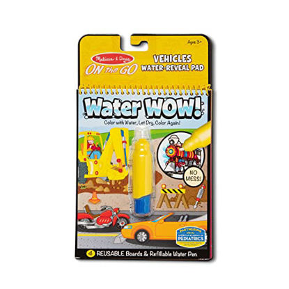 Picture of Melissa & Doug On the Go Water Wow! Reusable Water-Reveal Activity Pad - Vehicles - Stocking Stuffers, Mess Free Coloring Books For Toddlers Ages 3+, Travel Toys