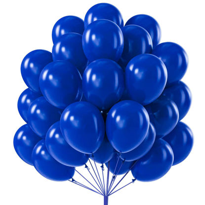 Picture of PartyWoo Blue Balloons, 50 pcs 12 Inch Dark Blue Balloons, Latex Balloons for Balloon Garland Arch as Party Decorations, Birthday Decorations, Wedding Decorations, Boy Baby Shower Decorations