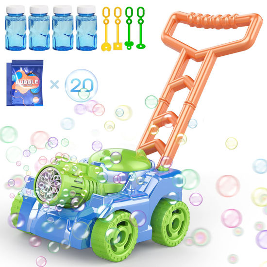 Picture of Bubble Lawn Mower for Kids Toddlers,Automatic Push Toys,Summer Outdoor Backyard Gardening Beach Swimming Toys,Wedding Party Favors,Christmas Birthday Gifts for 3 4 5 6 7 8 Years Old Boys Girls