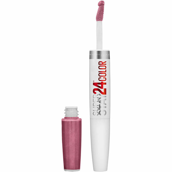 Picture of Maybelline New York Super Stay 24, 2-Step Liquid Lipstick Makeup, Long Lasting Highly Pigmented Color with Moisturizing Balm, Perpetual Plum, Purple, 1 Count