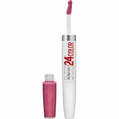 Picture of Maybelline New York Super Stay 24, 2-Step Liquid Lipstick Makeup, Long Lasting Highly Pigmented Color with Moisturizing Balm, Blush On, Pink, 1 Count