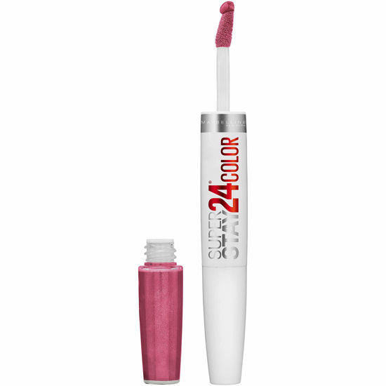 Picture of Maybelline New York Super Stay 24, 2-Step Liquid Lipstick Makeup, Long Lasting Highly Pigmented Color with Moisturizing Balm, Blush On, Pink, 1 Count