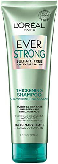 Picture of L'Oreal Paris EverStrong Thickening Sulfate Free Shampoo, Thickens + Strengthens, For Thin, Fragile Hair, with Rosemary Leaf, 8.5 Ounces (Packaging May Vary)