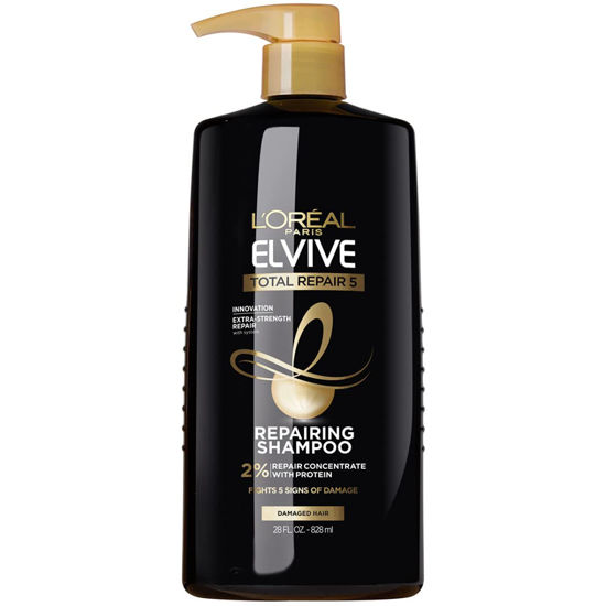 Picture of L'Oreal Paris Elvive Total Repair 5 Repairing Shampoo for Damaged Hair Shampoo with Protein and Ceramide for Strong Silky Shiny Healthy Renewed Hair 28 Fl Oz