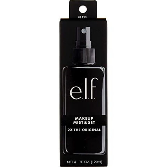 Picture of e.l.f. Makeup Mist & Set - Large Lightweight, Long Lasting, All-Day Wear Revitalizes, Refreshes, Hydrates, Soothes Infused with Aloe, Green Tea and Cucumber 4 Fl Oz