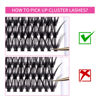 Picture of Large Tray 40D Individual Lashes Mixed Tray Volume Cluster Lashes Black Mink Under Eyelash Clusters DIY Lash Extension Kit (40D-0.07-D, 8-16mm)