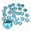 Picture of Jollin Glue Fix Crystal Flatback Rhinestones Glass Diamantes Gems for Nail Art Crafts Decorations Clothes Shoes(ss10 2880pcs, Aquamarine)