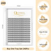 Picture of QUEWEL Cluster Lashes 240Pcs Individual Lashes 20D 0.07C Curl 13mm Knot-Free Lash Extensions Clusters Lashes Soft&Natural False Eyelashes Individual DIY Eyelash Extension at Home(20D 0.07C 13)