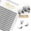 Picture of QUEWEL Cluster Lashes 240Pcs Individual Lashes 20D 0.07C Curl 13mm Knot-Free Lash Extensions Clusters Lashes Soft&Natural False Eyelashes Individual DIY Eyelash Extension at Home(20D 0.07C 13)