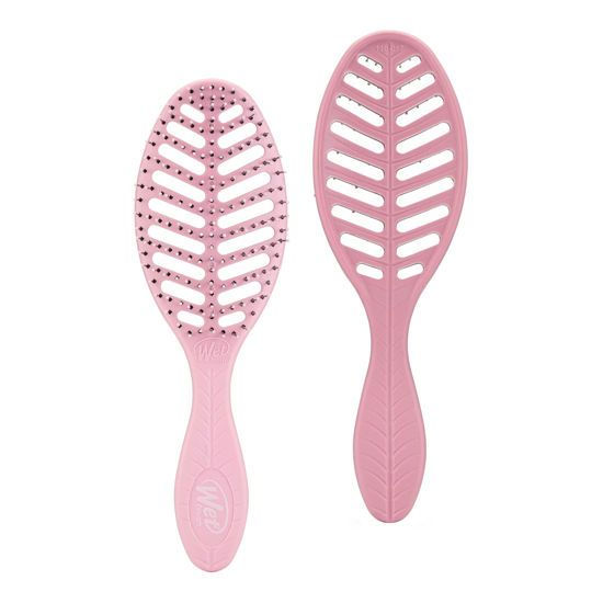 Picture of Wet Brush Speed Dry Hair Brush, Pink - Go Green Detangler - Vented Design & Ultra Soft HeatFlex Bristles - Ergonomic Handle Manages Tangle & Uncontrollable Hair - Pain-Free Hair Accessories