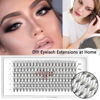 Picture of 120 PCS Lash Clusters DIY Eyelash Extension 10D Cluster Lashes Fairy D 0.07mm Curl 13mm Individual Eyelashes Cluster Lashes Wisps Reusable Mini Eyelash Cluster Eyelash Extensions at Home (10D 0.07 D 13mm)