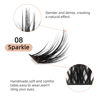 Picture of Lash Clusters DIY Eyelash Extensions 72 Pcs Cluster Eyelash Extensions 10mm Cluster Lashes C Curl Lash Clusters Thin Stem Eyelash Clusters Reusable Makeup for Self-application (Sparkle C 10mm)