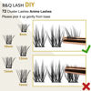 Picture of Lash Clusters D Curl 18mm DIY Lash Extensions 72 Cluster Individual Lashes Wispy Extension Volume Lashes Eyelash Clusters Reusable Extensions Cluster DIY at Home (B03,D-18mm)