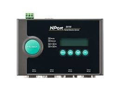 Picture of MOXA NPort 5410-4 Ports RS-232 Serial Device Server, Without Power Adapter, 10/100 Ethernet, DB9 Male