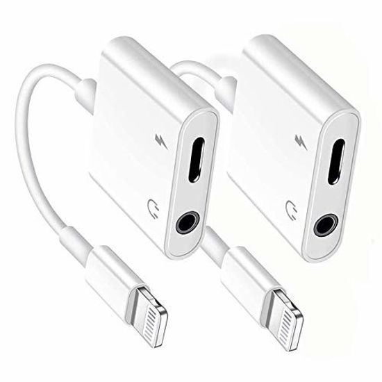 Picture of [Apple MFi Certified] Headphone Adapter for iPhone,2 in 1 Lightning to 3.5mm Headphone Audio Splitter Adapter AUX Connector Charger Cable Compatible with iPhone 12/12 Pro/11/XS/XR/X 8 7/iPad