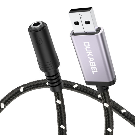 GetUSCart DuKabel USB Audio Adapter TRRS Mic Support USB