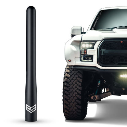 Picture of RONIN FACTORY Truck Antenna for Ford F150 F250 F350 Super Duty Raptor Bronco Lightning Dodge RAM 1500 Accessories - Anti Theft - Carwash Safe - Short Antenna F150 (4 Inch)