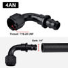 Picture of EVIL ENERGY 4AN 90 Degree Push Lock Hose Fitting End Black