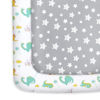 Picture of Pack and Play Sheets, 2 Pack Mini Crib Sheets, Stretchy Playard Fitted Sheet, Compatible with Graco Pack n Play, Soft and Breathable Material, Dinosaur and Grey Star