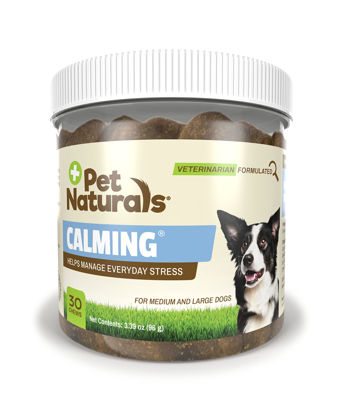 Picture of Pet Naturals Calming for Medium and Large Dogs, 30 Chicken Flavored Chews - Works in 30 Minutes, Anxiety Relief for Dogs, Vet Recommended