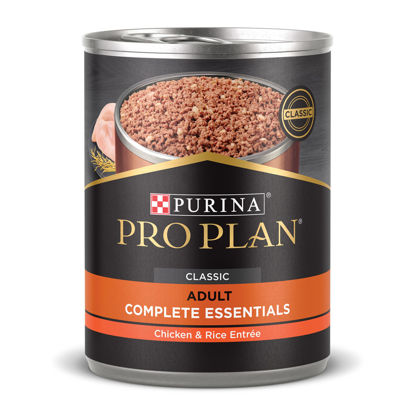 Picture of Purina Pro Plan High Protein Dog Food Wet Pate, Chicken and Rice Entree - (12) 13 oz. Cans