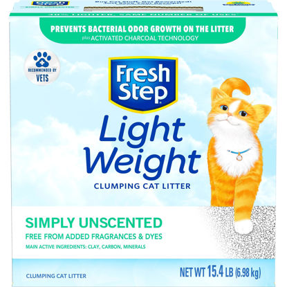 Picture of Fresh Step Lightweight Clumping Cat Litter, Unscented, 15.4 lbs