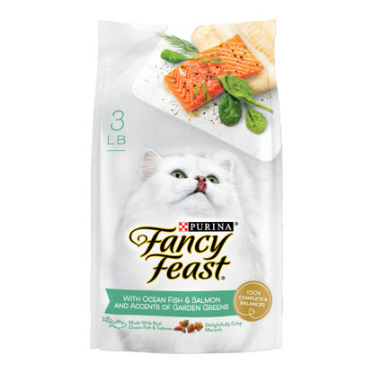 Picture of Purina Fancy Feast Dry Cat Food with Ocean Fish and Salmon - 3 lb. Bag