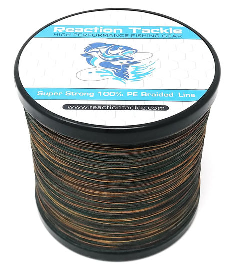 Reaction Tackle Braided Fishing Line Green Camo 100LB 300yd