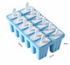 Picture of Popsicle Molds 12 Pieces Silicone Ice Molds Popsicle Molds Reusable Easy Release Ice Pop Make (12 Cavities-Blue)