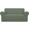 Picture of Easy-Going Stretch Oversized Loveseat Slipcover 1-Piece Sofa Cover Furniture Protector Couch Soft with Elastic Bottom for Kids Polyester Spandex Jacquard Fabric Small Checks Greyish Green