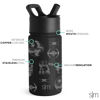 Picture of Simple Modern Star Wars Kids Water Bottle with Straw Lid | Insulated Stainless Steel Reusable Tumbler Gifts for School, Toddlers, Girls, Boys | Summit Collection | 14oz, Vehicle Schematics