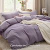 Picture of Bedsure Grayish Purple Duvet Cover Full Size - Soft Prewashed Full Duvet Cover Set, 3 Pieces, 1 Duvet Cover 80x90 Inches with Zipper Closure and 2 Pillow Shams, Comforter Not Included