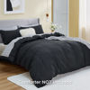 Picture of Bedsure Twin/Twin XL Duvet Cover Kids - Soft Brushed Microfiber Duvet Cover Twin, 2 pcs, Includes 1 Black Kids' Duvet Cover (68"x90") with Zipper Closure & 1 Pillow Sham, NO Comforter