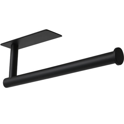  theaoo Gold Paper Towel Holder for Kitchen, Adhesive Under  Cabinet Paper Towel Roll Rack for Bathroom Towel, Wall Mounted Matte Black,  SUS304 Stainless Steel