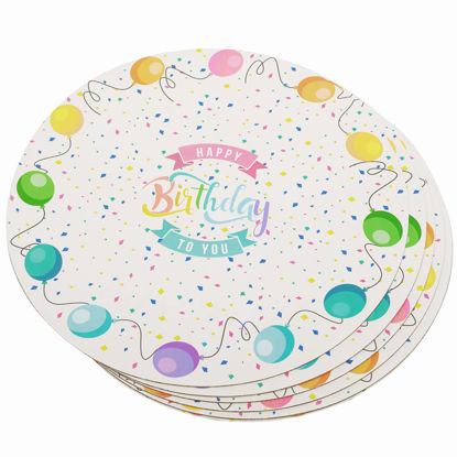 Picture of qiqee 10 Inch Brithday Cake Boards Round 40-Packs Circles Rounds Base Food-Grade Cardboard Cake Plate（Thinner But Stronger）