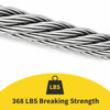 Picture of Wire Rope, 1/16 Wire Rope, 304 Stainless Steel Cable, Aircraft Cable, Steel Wire, 1000FT with 300Pcs Crimping Sleeves, Clothes Line Wires, Trellis Wire, 7x7 368lbs Breaking Strength