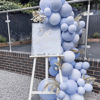 Picture of JOYYPOP Dusty Blue Balloons 110 Pcs Dusty Blue Balloon Garland Kit Different Sizes 5 10 12 18 Inch Slate Blue Balloons for Birthday Anniversary Party Decorations