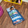 Picture of EVERYDAY KIDS Toddler Nap Mat with Removable Pillow -Fire Police Rescue- Carry Handle with Fastening Straps Closure, Rollup Design, Soft Microfiber for Preschool, Daycare, Sleeping Bag -Ages 2-6 years