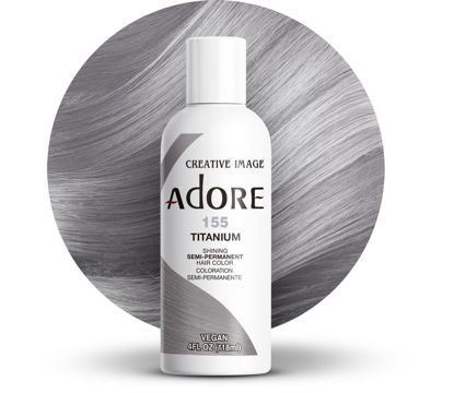 Picture of Adore Semi Permanent Hair Color - Vegan and Cruelty-Free Hair Dye - 4 Fl Oz - 155 Titanium (Pack of 1)