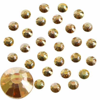 Picture of Jollin Glue Fix Crystal Flatback Rhinestones Glass Diamantes Gems for Nail Art Crafts Decorations Clothes Shoes(ss12 1440pcs, Metallic Sunshine)